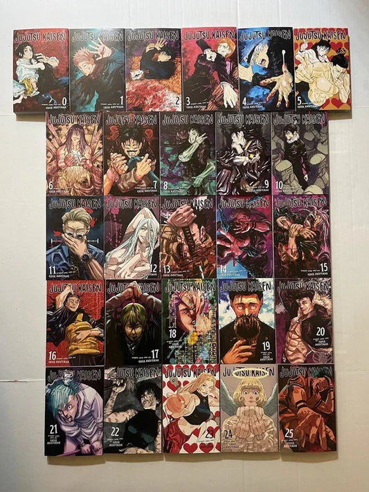 Jujutsu Kaisen Manga (Vol. 0-25) English Full/Loose Set JJK Sorcery Comic Series by Gege Akutami π Bonus: Free Manga-Themed Wall Poster