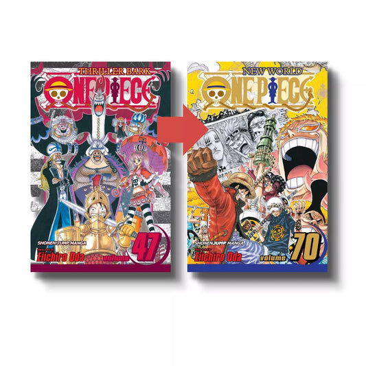 One Piece Manga Set (Volumes 47β70) Set 3β Thriller Bark to Punk Hazard Saga Full/Loose Set π Freebie: A free Manga Wall Poster