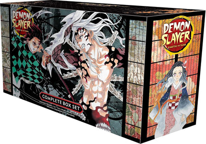 Demon Slayer: Kimetsu no Yaiba Complete Box Set (Volumes 1–23) – Premium Manga Edition with Exclusive Booklet & Poster – Koyoharu Gotouge, VIZ Media with Bookmark and 🎁 Freebie: A Free Manga Wall Poster -Paperback