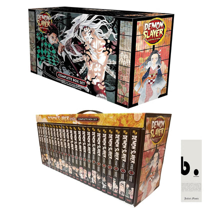Demon Slayer: Kimetsu no Yaiba Complete Box Set (Volumes 1–23) – Premium Manga Edition with Exclusive Booklet & Poster – Koyoharu Gotouge, VIZ Media with Bookmark and 🎁 Freebie: A Free Manga Wall Poster -Paperback
