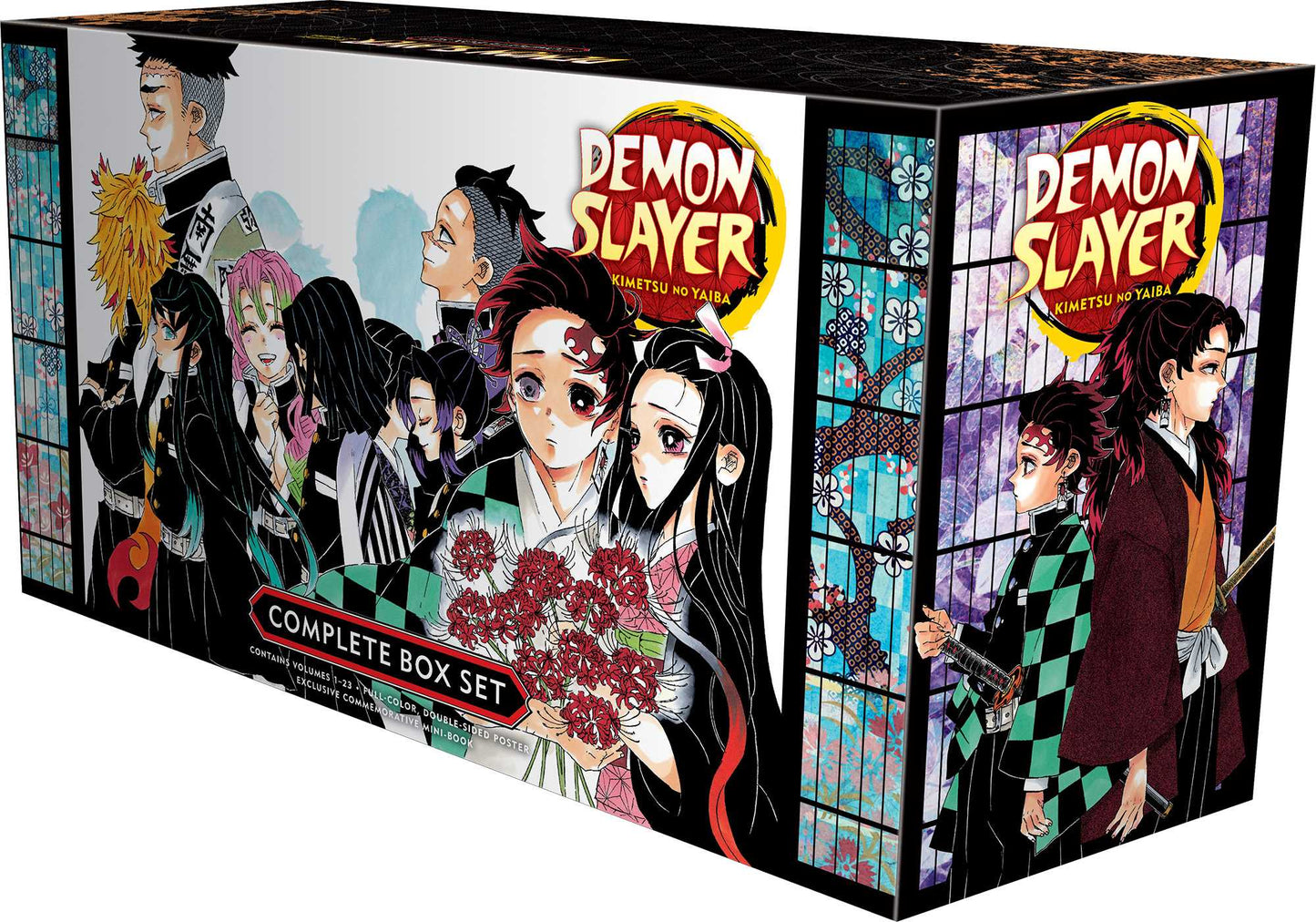 Demon Slayer: Kimetsu no Yaiba Complete Box Set (Volumes 1–23) – Premium Manga Edition with Exclusive Booklet & Poster – Koyoharu Gotouge, VIZ Media with Bookmark and 🎁 Freebie: A Free Manga Wall Poster -Paperback