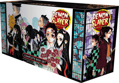 Demon Slayer: Kimetsu no Yaiba Complete Box Set (Volumes 1–23) – Premium Manga Edition with Exclusive Booklet & Poster – Koyoharu Gotouge, VIZ Media with Bookmark and 🎁 Freebie: A Free Manga Wall Poster -Paperback