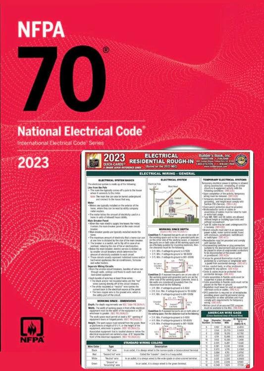 NEW 2023 NEC Code Book NFPA70 National Electrical Code with National Electrical Code Quick-Card Based On the 2023 NEC