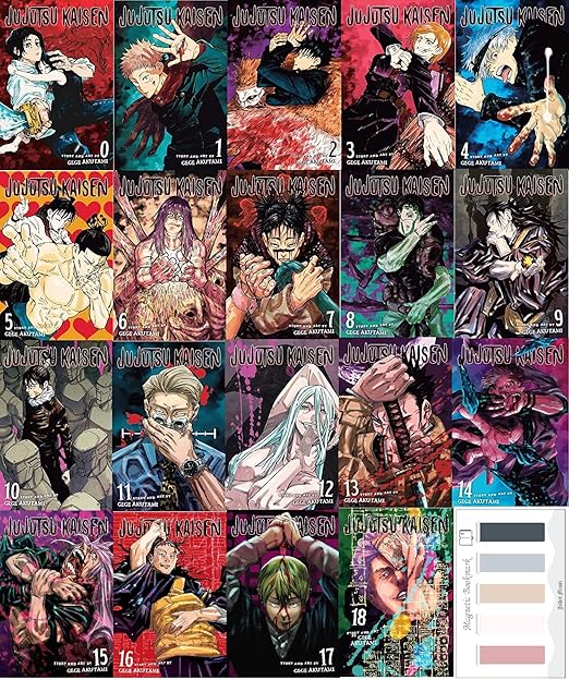 Jujutsu Kaisen Manga Series (Volume 0-18) 19 Books Collection Set by Gege Akutami & Juliet Music Magnetic Bookmarks